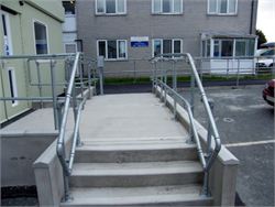 Hand rail and guard rail for schools